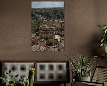 Oude gebouwen in binnenstad van Matera, Italie