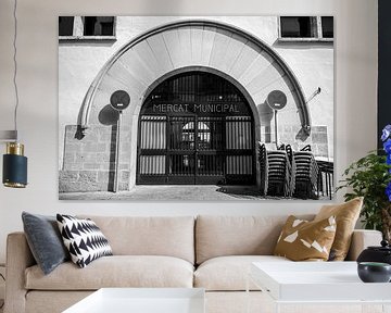 Entrée du Mercat Municipal dans la vieille ville de Javea. sur Arte D'España