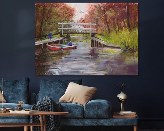 Voorbeeld van het werk in een kamer