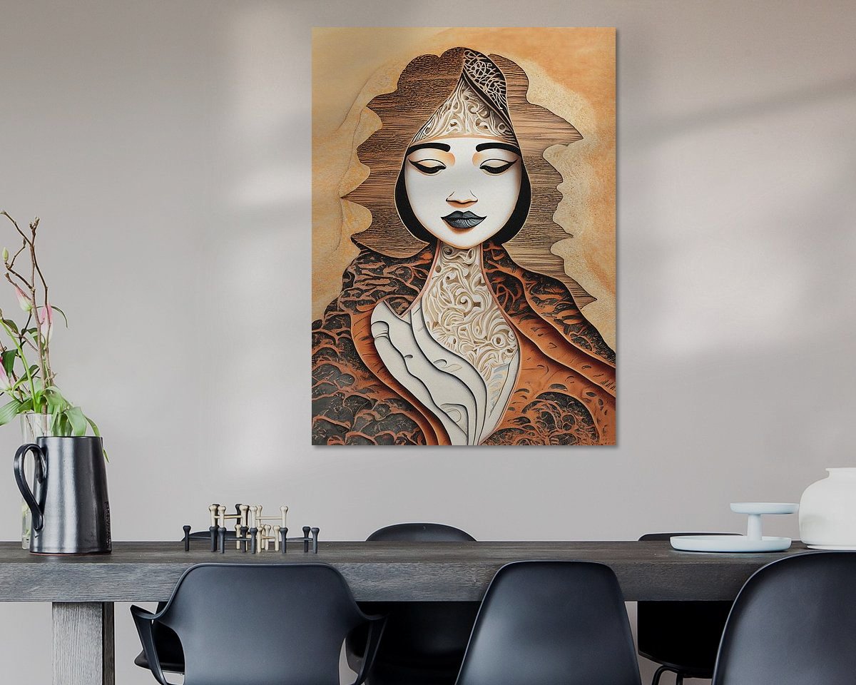 Voorbeeld van het werk in een kamer