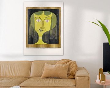 Paul Klee - Portret van een vrouw met paarse ogen van Old Masters