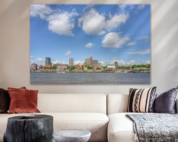 Hambourg Vue sur l'Elbe vers St. Pauli sur Michael Valjak