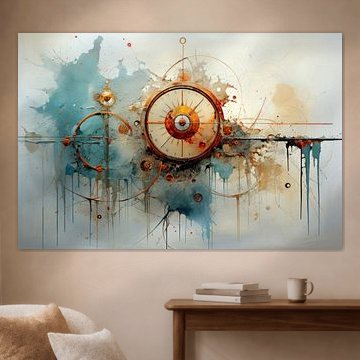 Abstracte Klok - Tijd Glijdt de Toekomst In van Joriali Fine Art