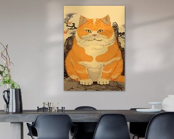 fat orange cat by Juno Design
