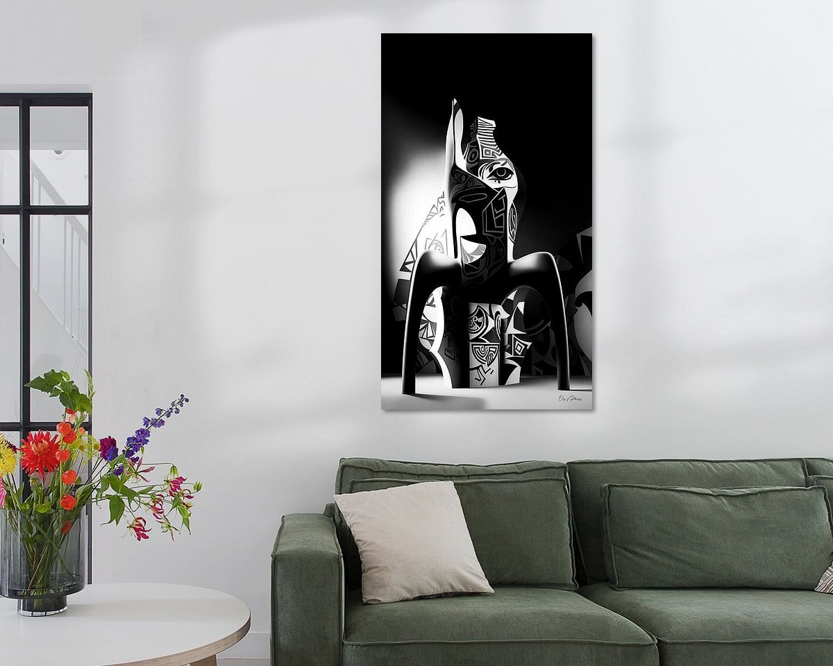 Voorbeeld van het werk in een kamer