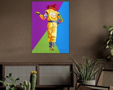 Goku in wpap pop-art van IHSANUDDIN .