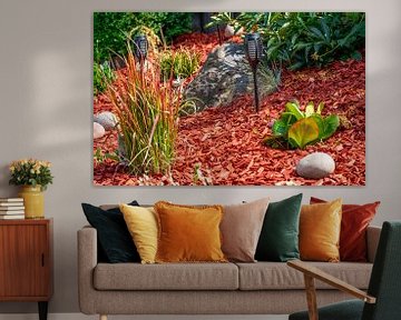 Rock Garden with Stones and Plants Still Life by Animaflora PicsStock