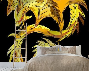 Gold dragon vector by IHSANUDDIN .