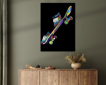 Skate board in pop art by IHSANUDDIN .