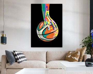 Basketball in pop art by IHSANUDDIN .