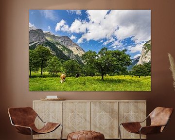 The Große Ahornboden in the Rißtal valley near the Eng Alm in Austria by Rico Ködder