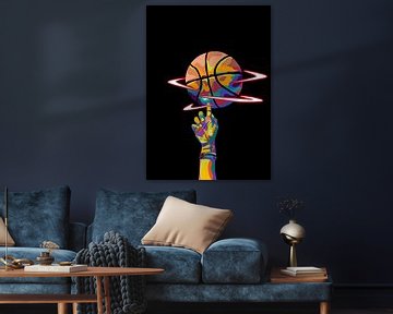 Basketball in pop art by IHSANUDDIN .