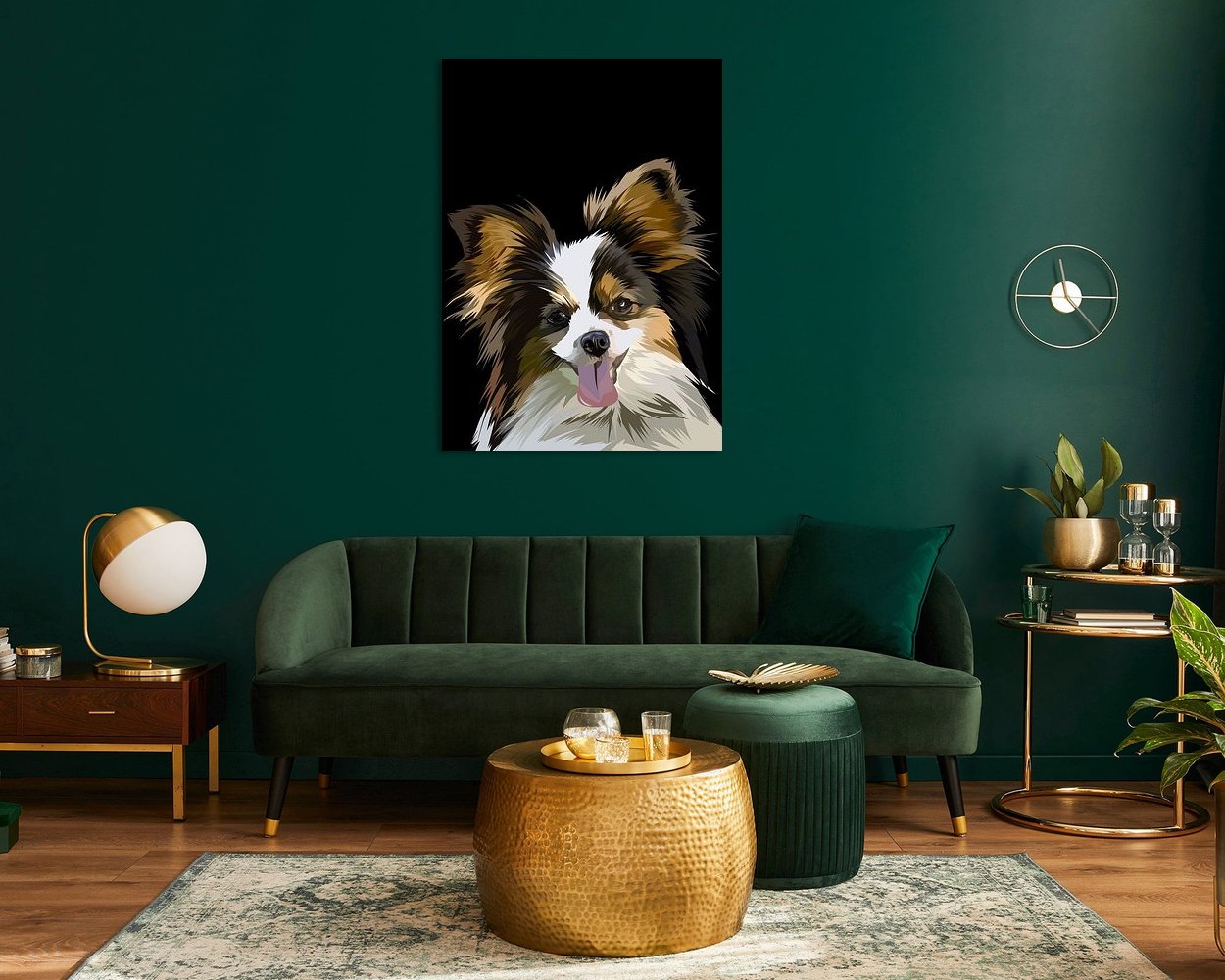 Voorbeeld van het werk in een kamer