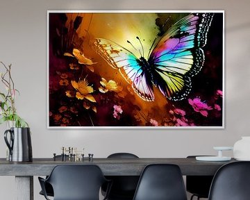 "Kleurrijke symfonie van vleugels: een vlinder toont zijn prachtige patroon". van ButterflyPix