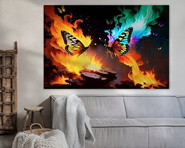 Een dans van kleuren: een kleurrijke vlinder in volle pracht van ButterflyPix