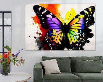 Un kaléidoscope de la nature : le magnifique papillon multicolore sur ButterflyPix