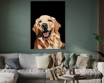 Gouden retriever in vector van IHSANUDDIN .