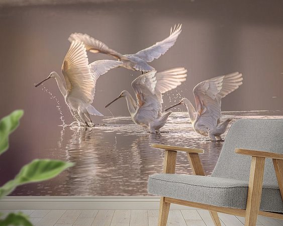 Voorbeeld van het werk in een kamer