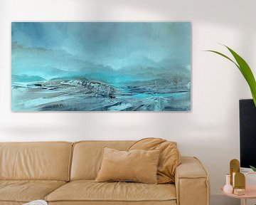 Silence - paysage en turquoise frais sur Annette Schmucker