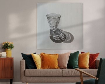 'Caleidoscope' - photorealistically painted still life in black and white