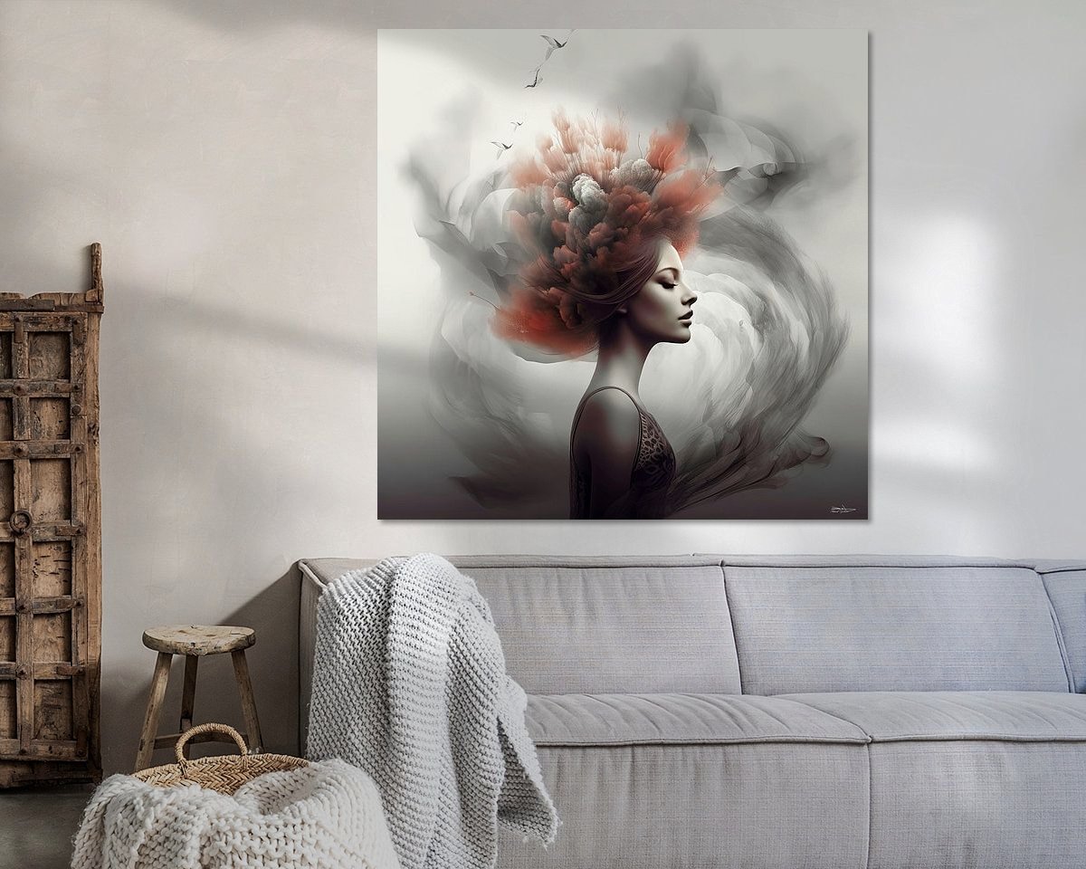 Voorbeeld van het werk in een kamer