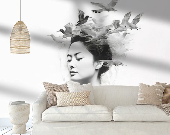 Voorbeeld van het werk in een kamer