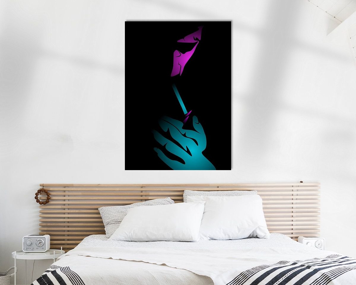 Voorbeeld van het werk in een kamer