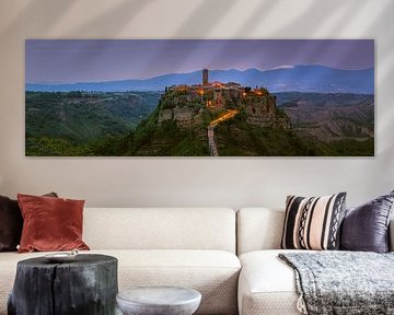 Panorama von Civita di Bagnoregio von Henk Meijer Photography
