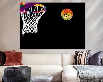 Basketbal wpap popart van IHSANUDDIN .