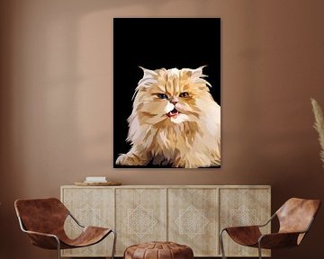 Persian cat vector by IHSANUDDIN .