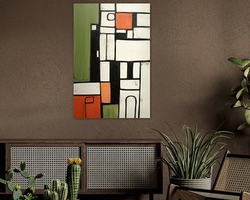 Bauhaus in groen en oranje van Natasja Haandrikman