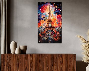 Eiffel Tower in Paris, France by Vlindertuin Art