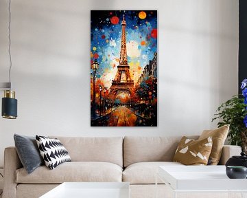 Eiffel Tower in Paris, France by Vlindertuin Art