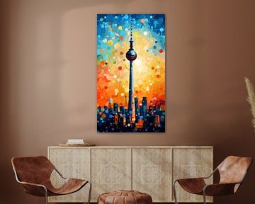 Fernsehturm in Berlijn, Duitsland van Vlindertuin Art