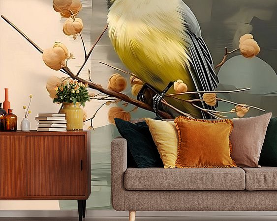 Voorbeeld van het werk in een kamer