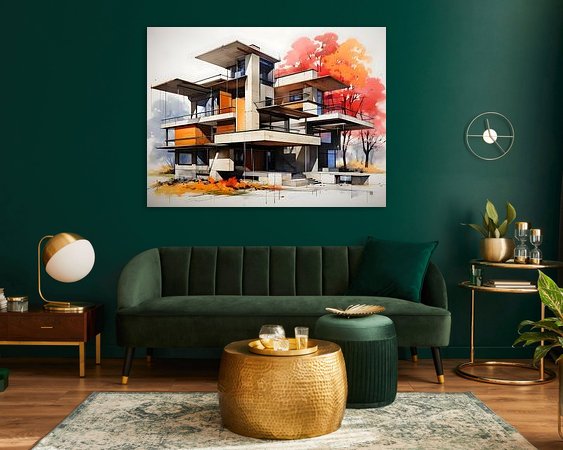 Voorbeeld van het werk in een kamer