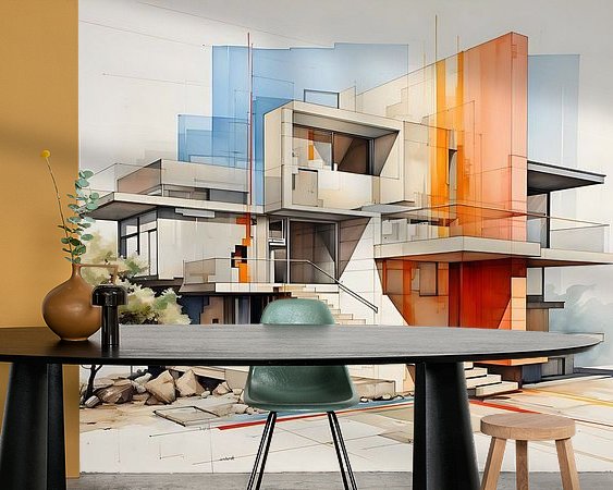 Voorbeeld van het werk in een kamer