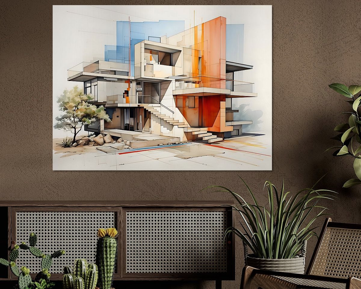 Voorbeeld van het werk in een kamer