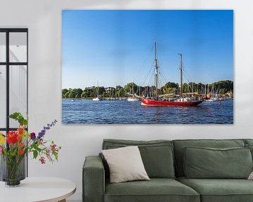 Sailing ship on the Warnow during the Hanse Sail in Rostock by Rico Ködder