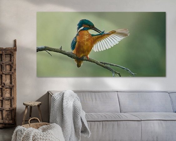 Voorbeeld van het werk in een kamer