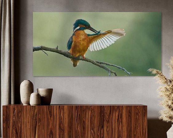 Voorbeeld van het werk in een kamer