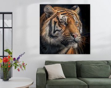 Portrait d'un tigre Illustration sur Animaflora PicsStock