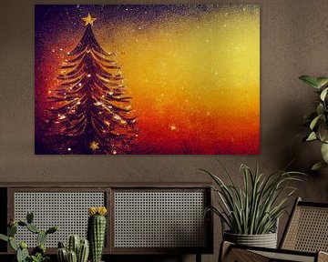 Behang kerstboom achtergrond, illustratie van Animaflora PicsStock