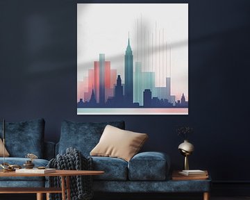 New York City in pastekleuren van Thea