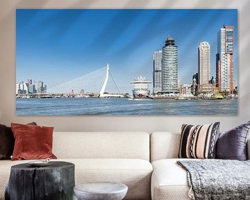 Stadsgezicht Rotterdam met de Erasmusbrug van Jurgen Hermse