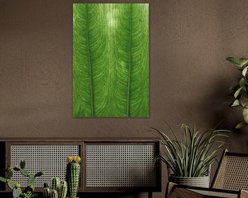 Illuminated Green Leaf Grain by Troy Wegman