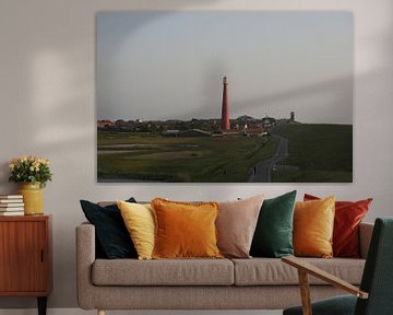 Lange Jaap lighthouse in Den Helder at sunset by Marcel Riepe