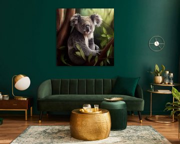 Portret van een Koala Illustratie van Animaflora PicsStock
