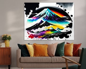 Un spectre enchanteur : capturer la majesté des Rainbow-Hued Mountains sur ButterflyPix