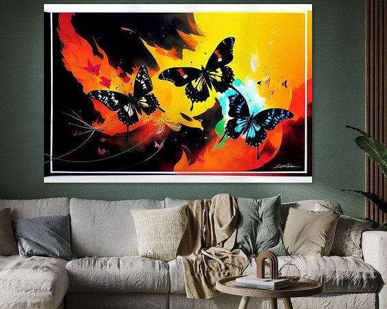 Voorbeeld van het werk in een kamer